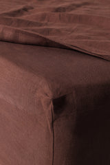 Wood Linen Fitted Sheet