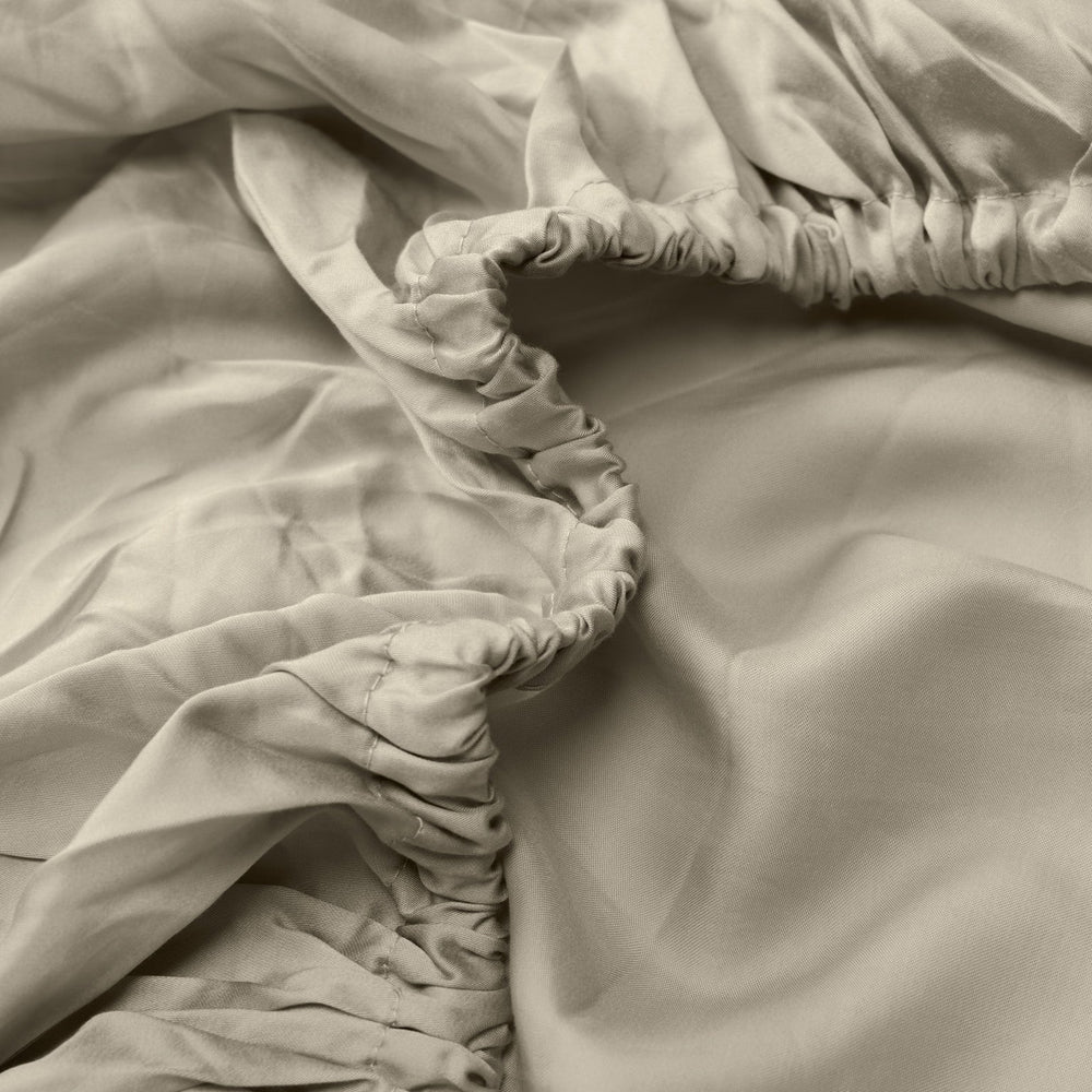 Cream Eucalyptus Fitted Sheet Set (3 pcs)