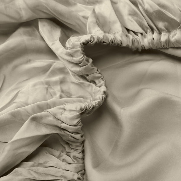 Cream Eucalyptus Fitted Sheet Set (3 pcs)