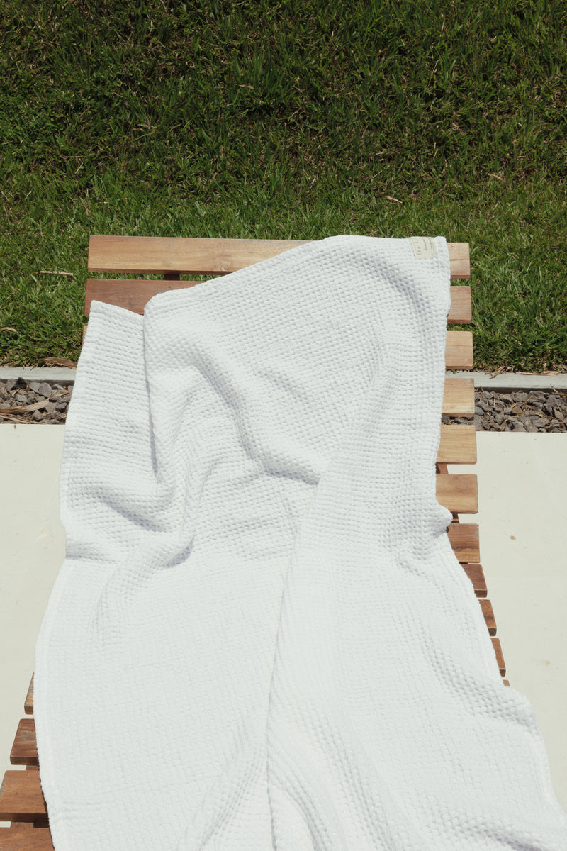 Waffle Linen Bath Towel Set - 2pcs (180x100cm)