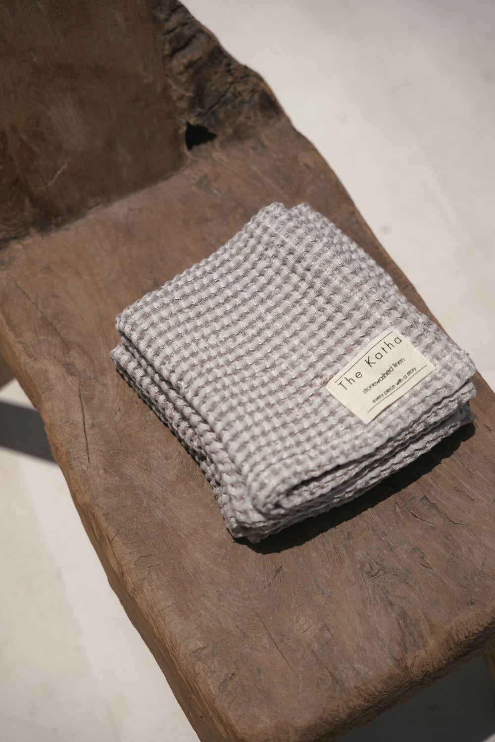 Waffle Linen Face Towel (40x40cm)