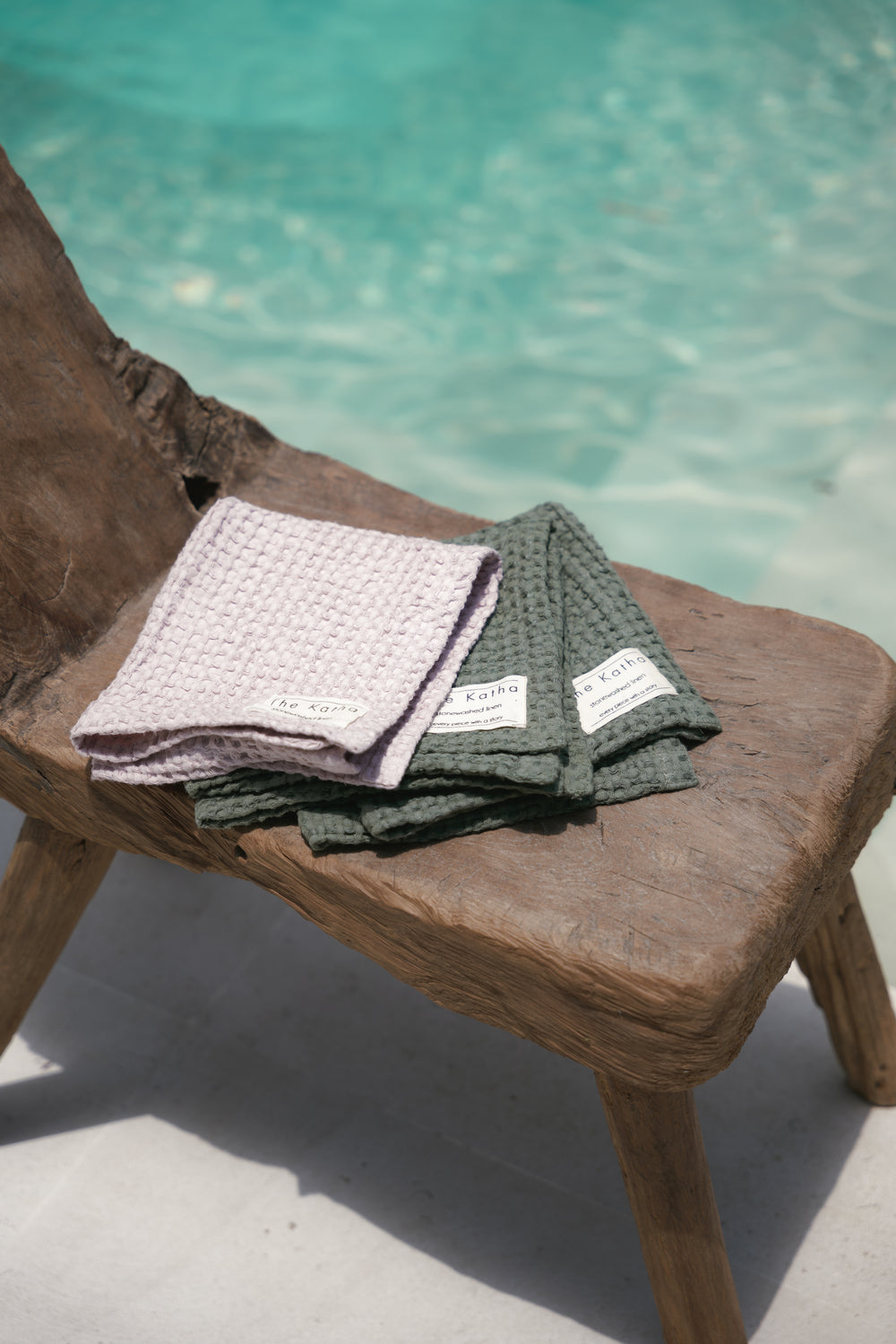 Waffle Linen Face Towel (40x40cm)