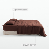 Wood Linen Duvet Cover Set (3 pcs)