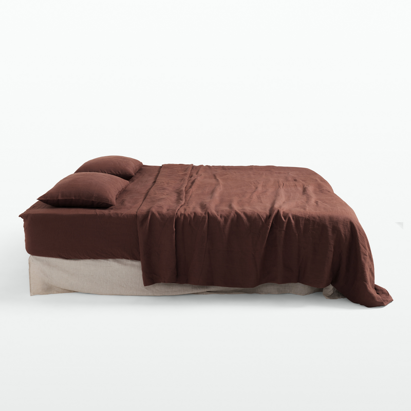 Wood Linen Flat Sheet