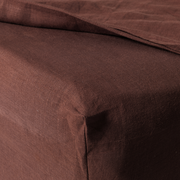 Wood Linen Fitted Sheet Set (3 pcs)