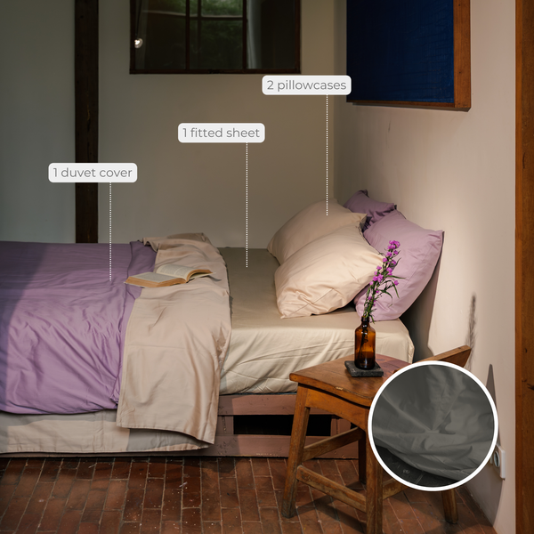 Ash Organic Cotton Bedding Set (4 pcs)