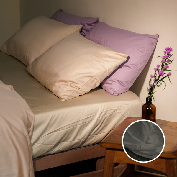 Ash Organic Cotton Fitted Sheet