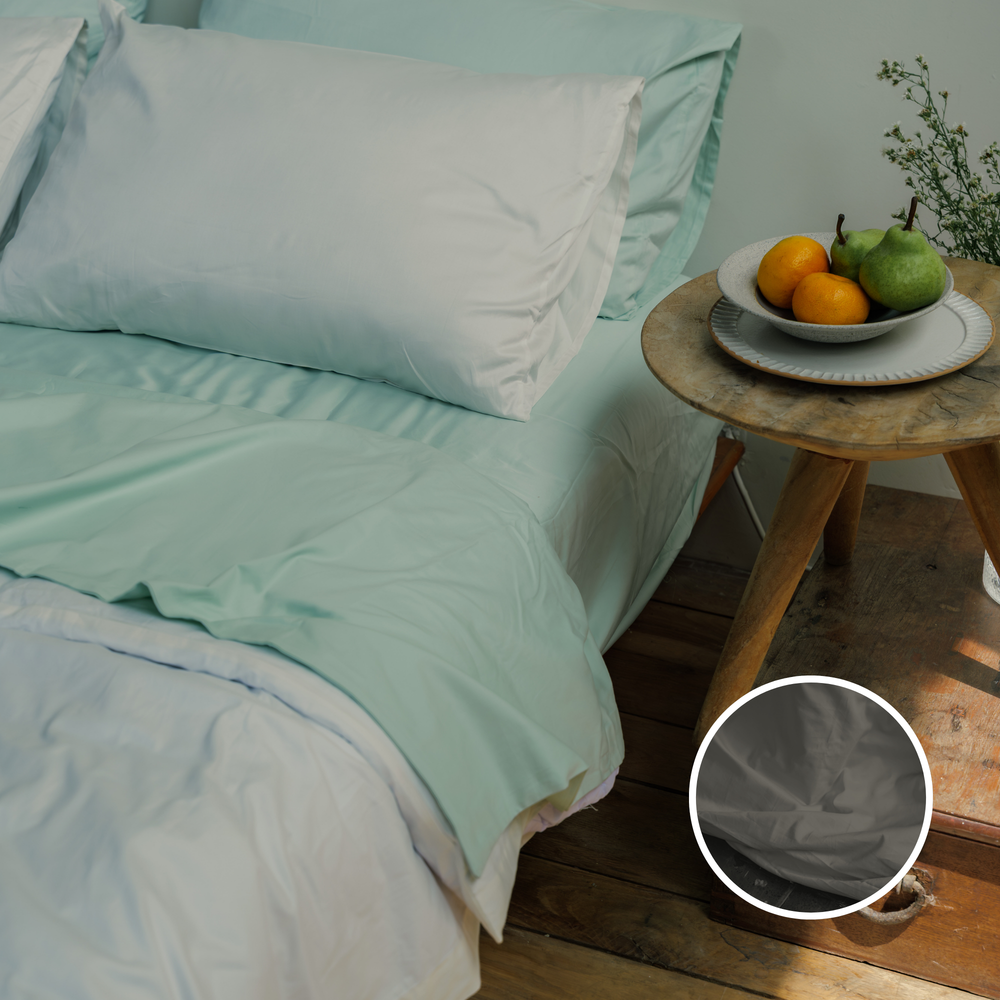 Ash Organic Cotton Flat Sheet
