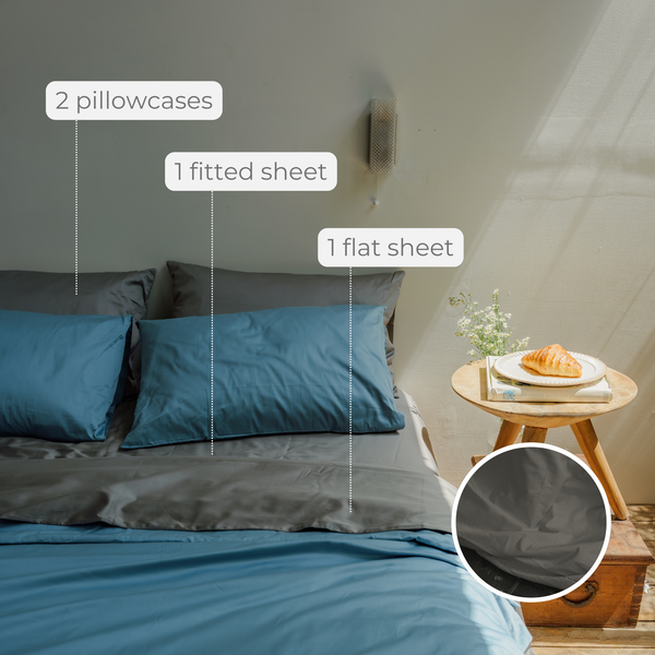 Ash Organic Cotton Sheet Set (4 pcs)