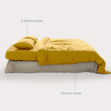 Gold Eucalyptus Duvet Cover Set (3 pcs)