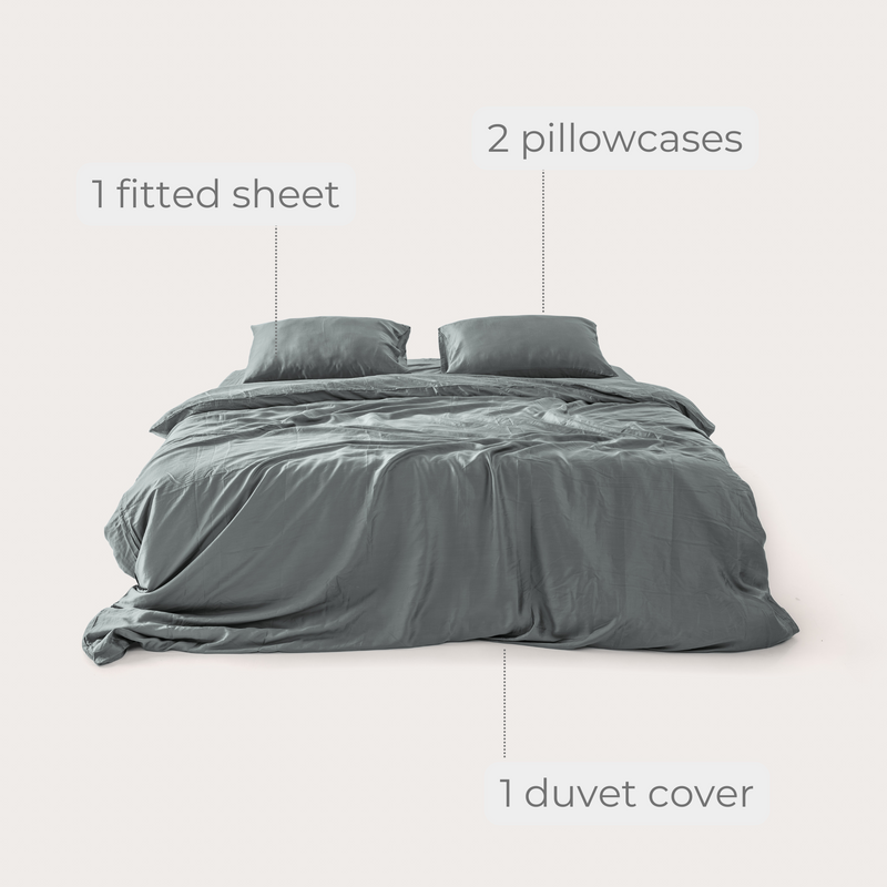 Charcoal Eucalyptus Bedding Set (4 pcs)