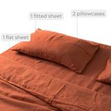 Clay Linen Sheet Set (4 pcs)