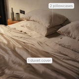 Cream Eucalyptus Duvet Cover Set (3 pcs)