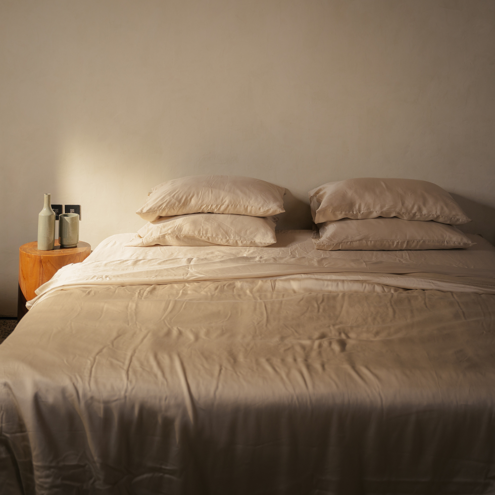Cream Eucalyptus Sheet Set (4 pcs)