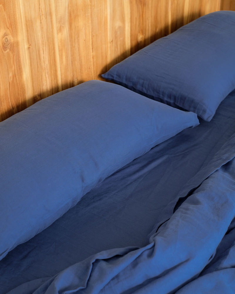 Buy Indigo Linen Duvet Cover