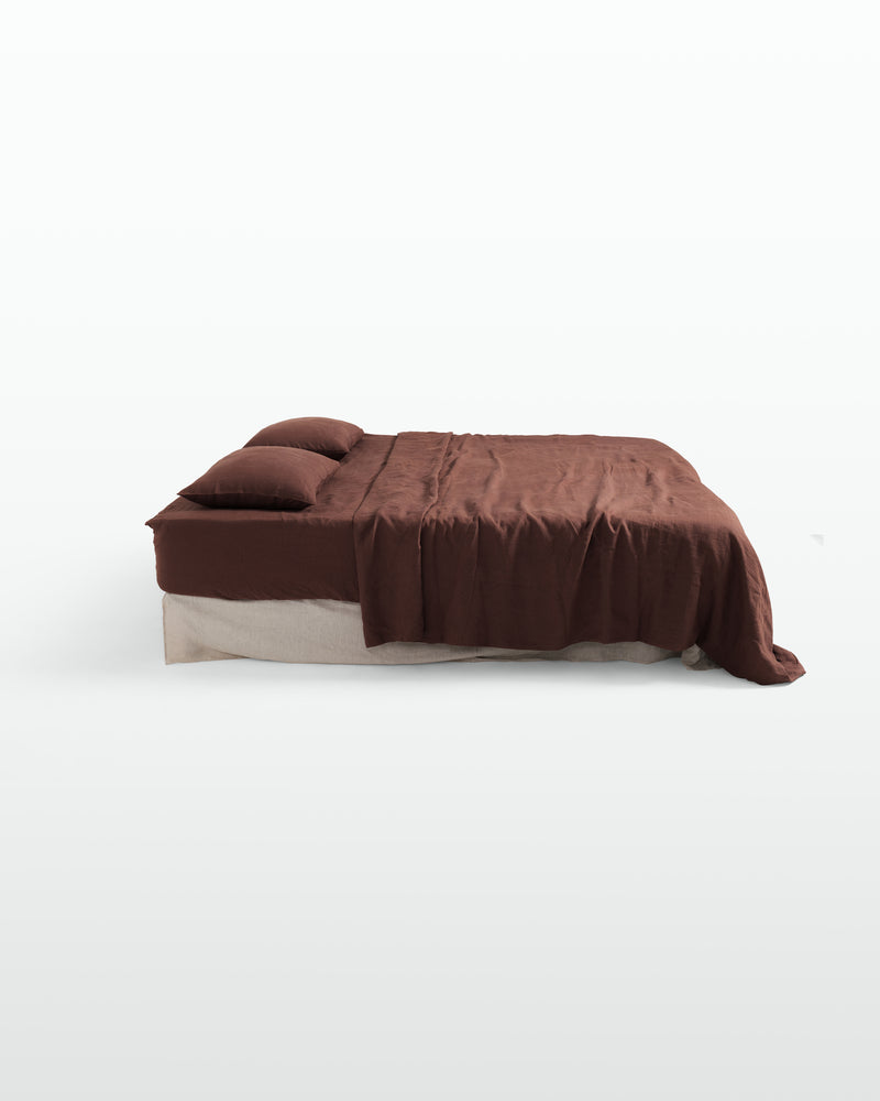 Wood Linen Bedding Set (4 pcs)