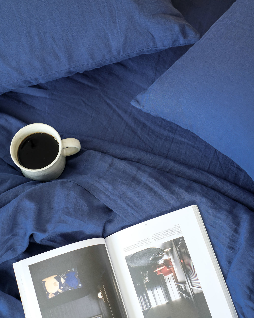 Indigo Linen Pillowcases Set (2 pcs)