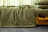 Cedar Green Linen Duvet Cover