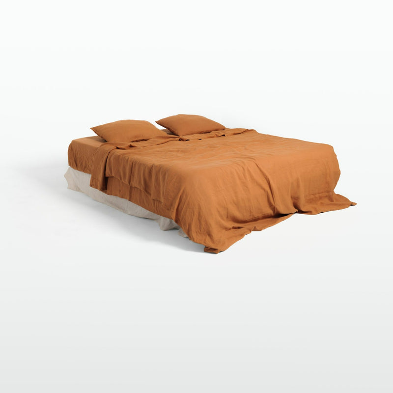 Cinnamon Linen Bedding Set (4 pcs)