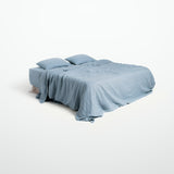 Aqua Linen Bedding Set (4 pcs)