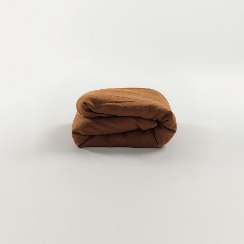 Cinnamon Linen Duvet Cover