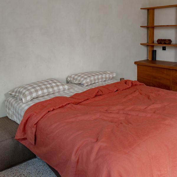 Clay Linen Duvet Cover