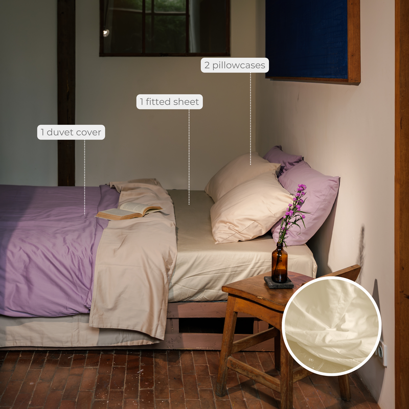 Ivory Organic Cotton Bedding Set (4 pcs)