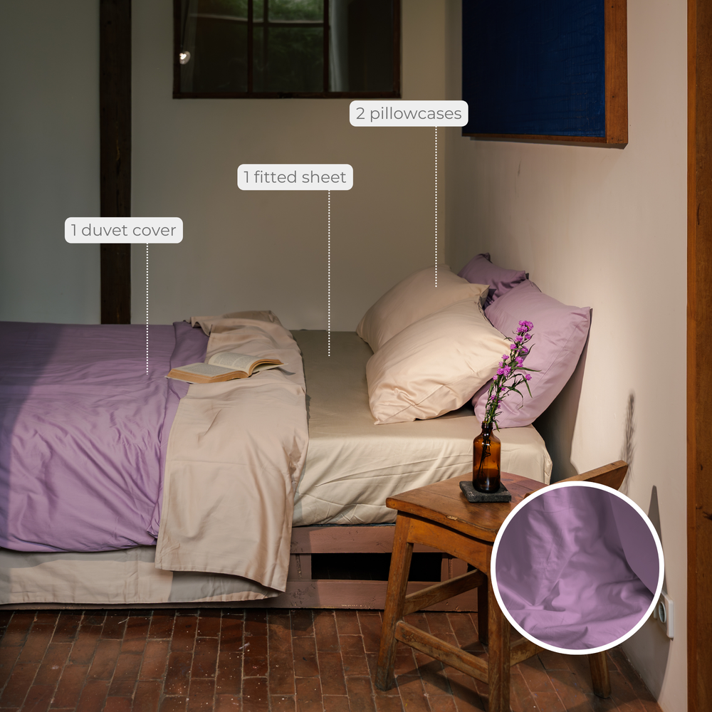 Lavender Organic Cotton Bedding Set (4 pcs)