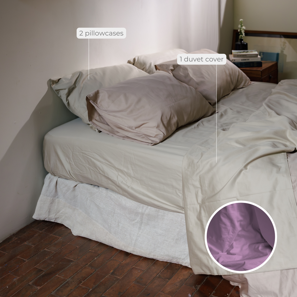 Lavender Organic Cotton Duvet Cover Set (3 pcs)