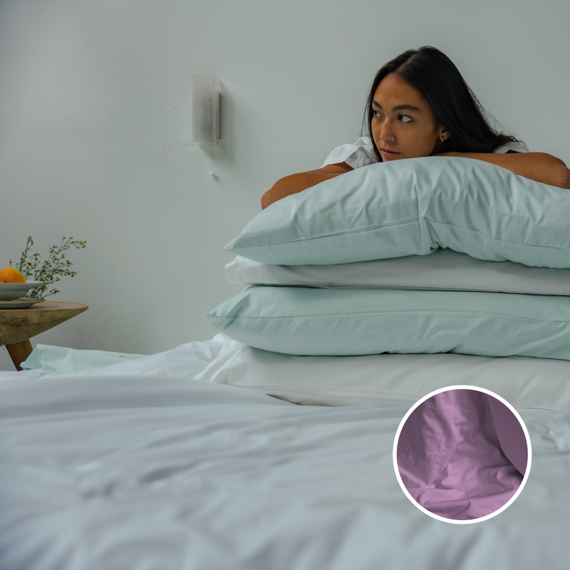 Lavender Organic Cotton Pillowcases Set (2 pcs)