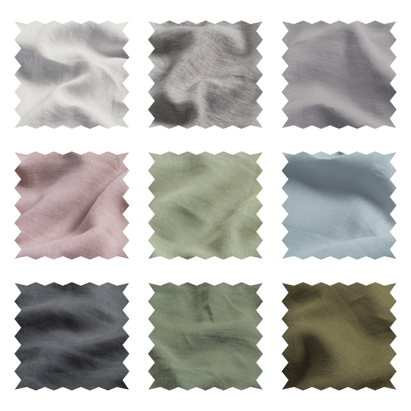 Linen Fabric Sample Swatches (1 Set)