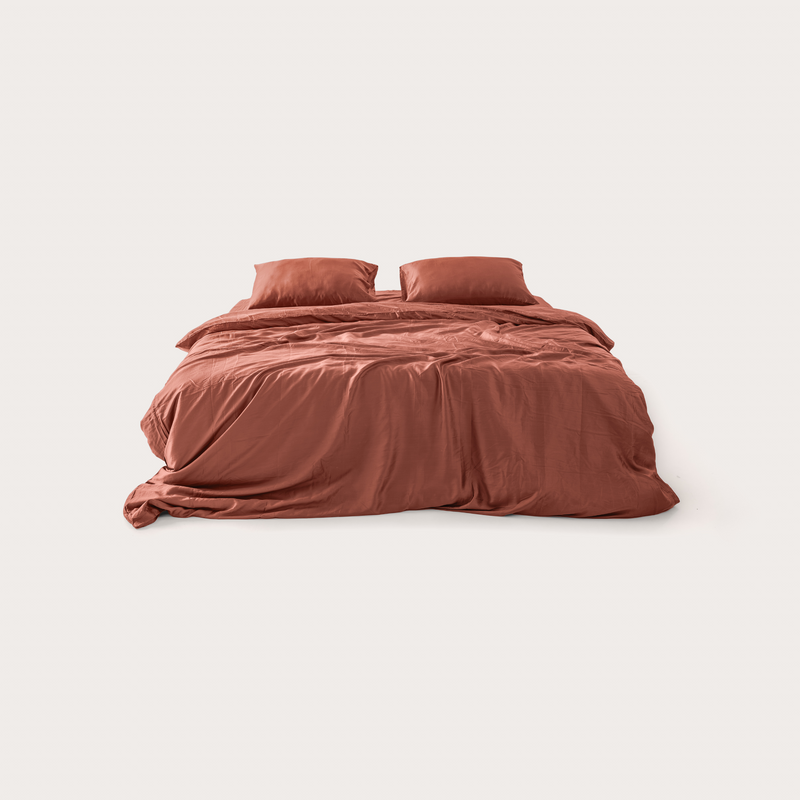 Peach Eucalyptus Duvet Cover