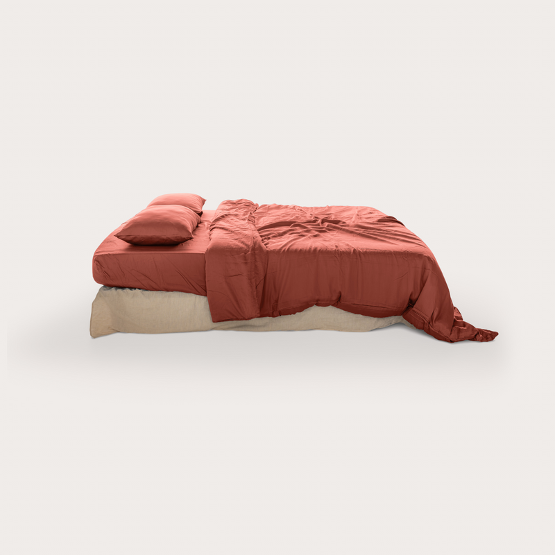 Peach Eucalyptus Duvet Cover