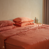 Peach Eucalyptus Duvet Cover Set (3 pcs)