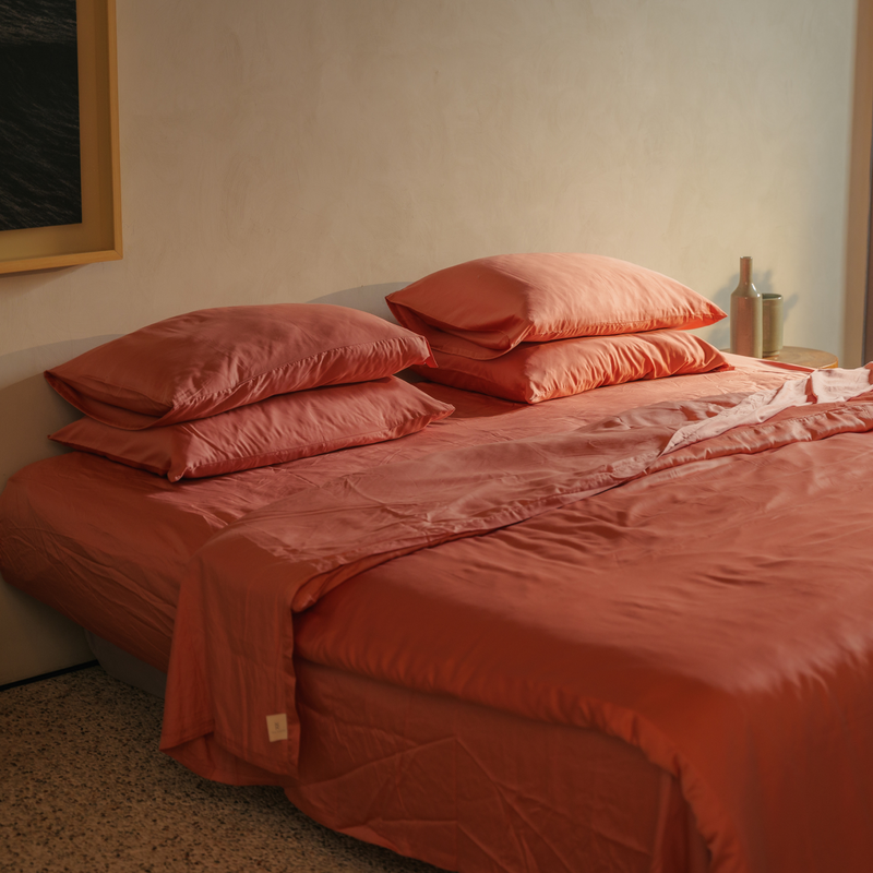 Peach Eucalyptus Bedding Set (4 pcs)