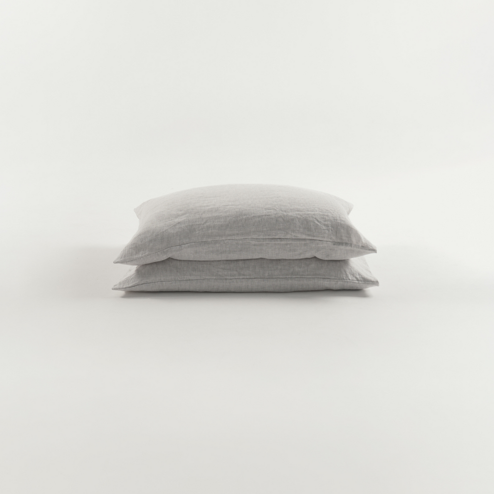 Pinstripe Linen Pillowcases Set (2 pcs)