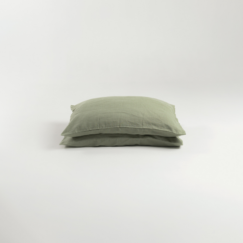 Sage Linen Pillowcases Set (2 pcs)