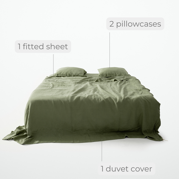 Sage Linen Bedding Set (4 pcs)