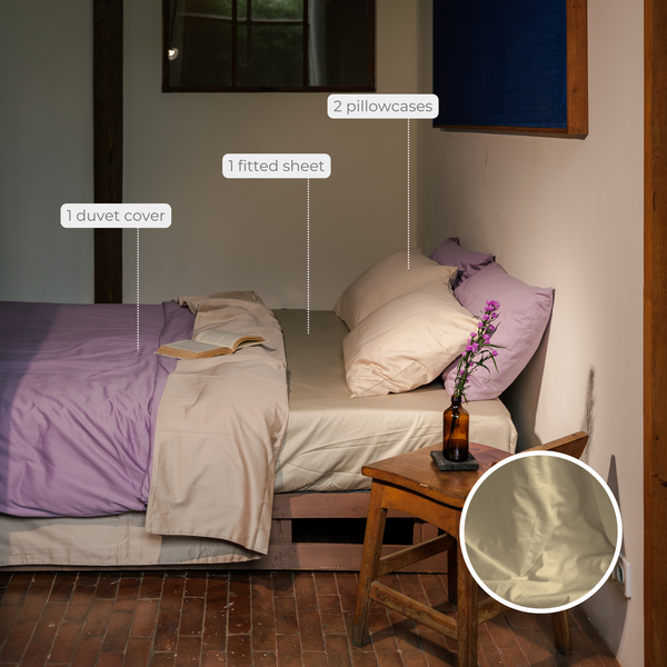 Sand Organic Cotton Bedding Set (4 pcs)