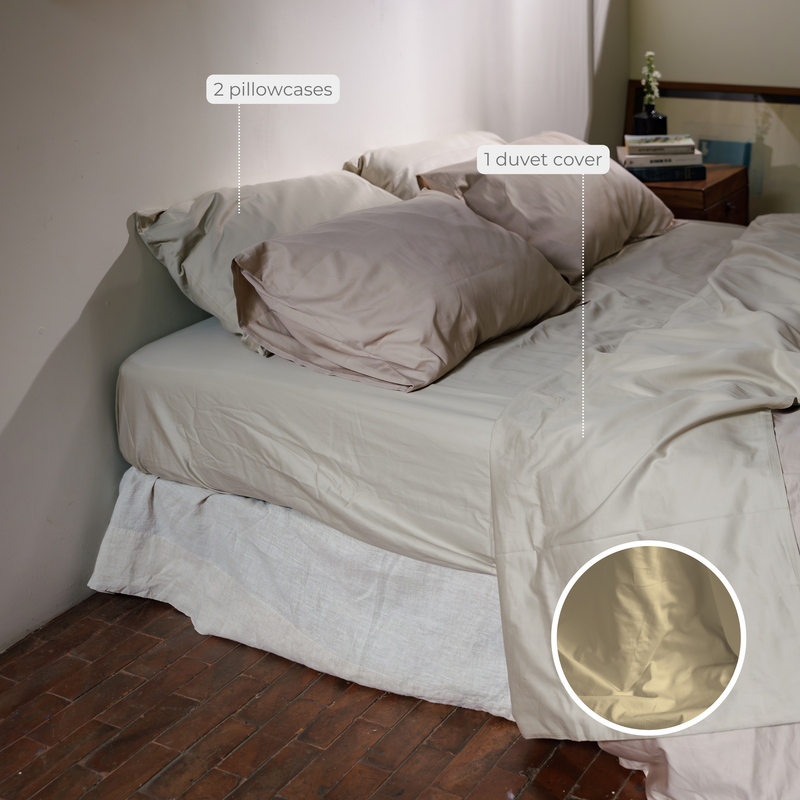 Sand Organic Cotton Duvet Cover Set (3 pcs)