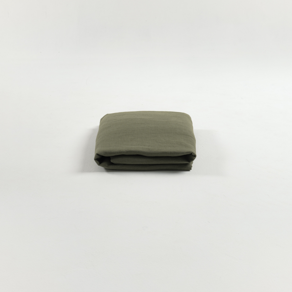 Cedar Green Linen Flat Sheet