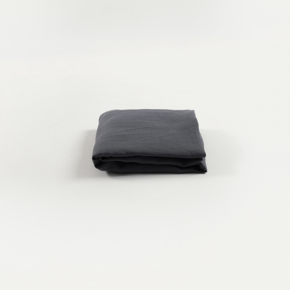 Charcoal Linen Fitted Sheet