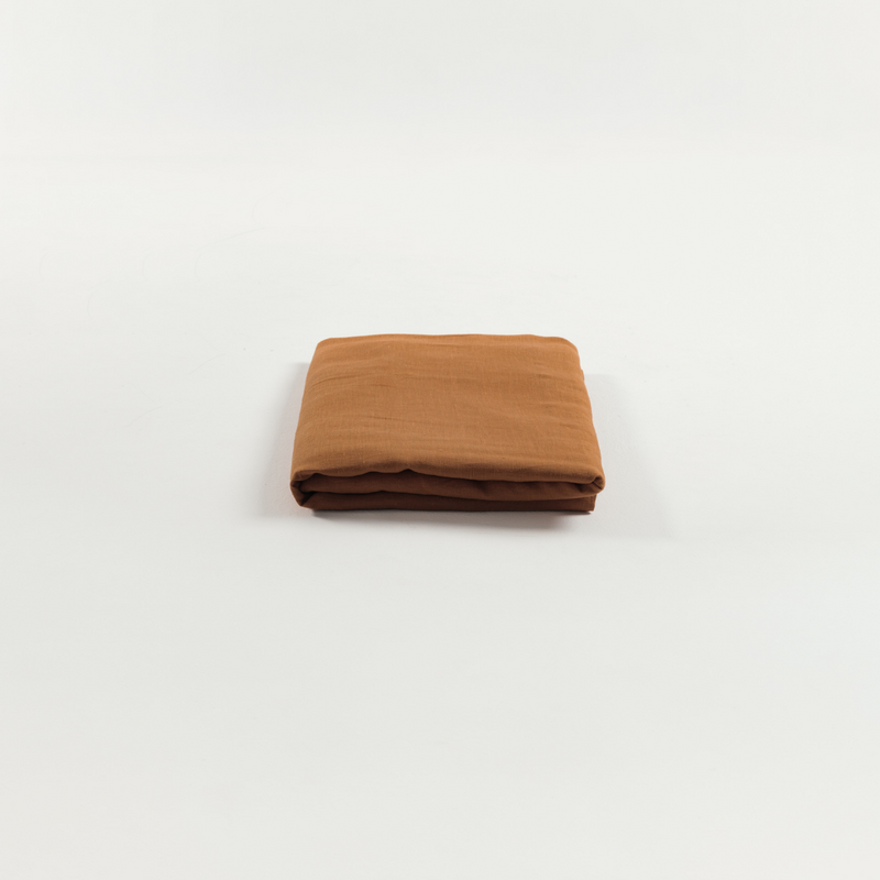 Cinnamon Linen Fitted Sheet