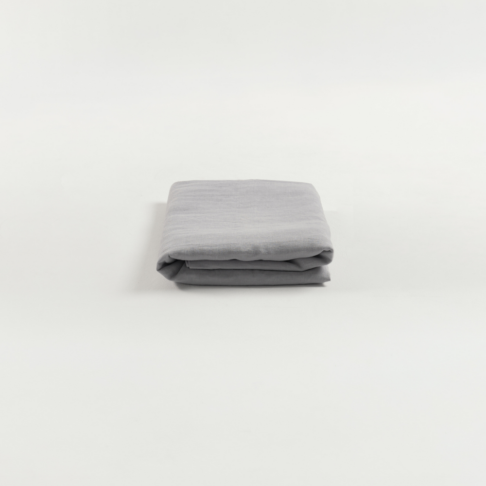 Fog Linen Fitted Sheet