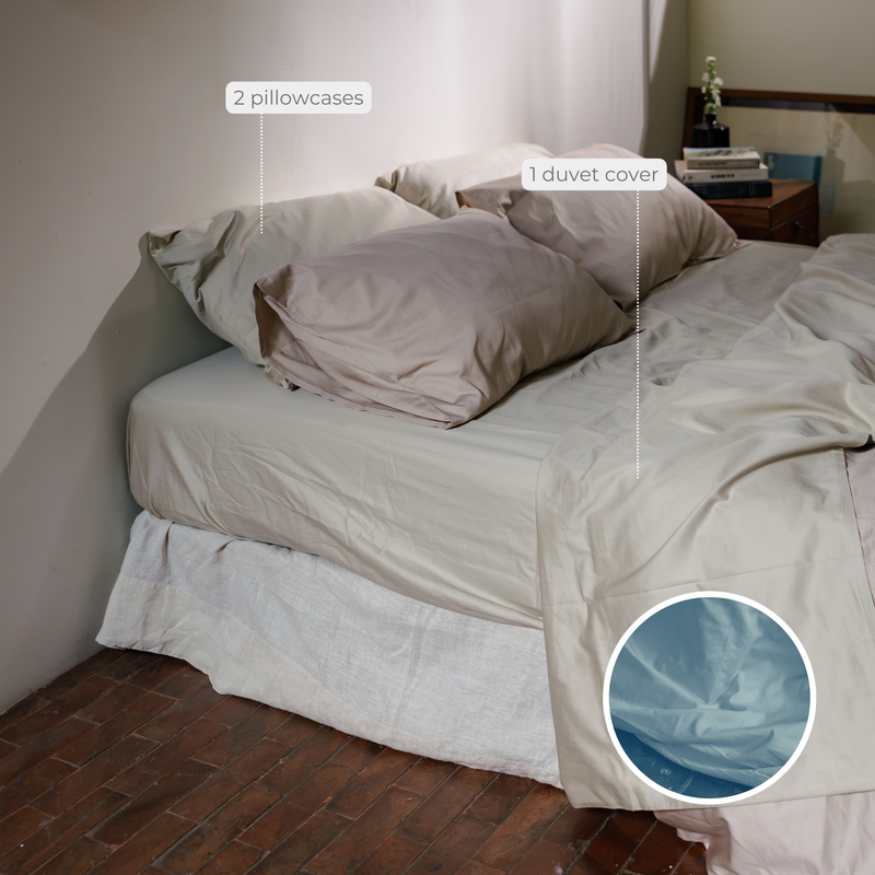 Sky Organic Cotton Duvet Cover Set (3 pcs)