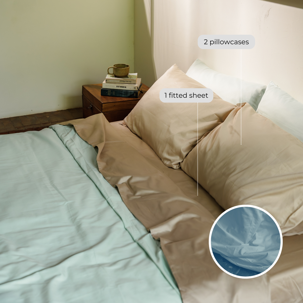 Sky Organic Cotton Fitted Sheet Set (3 pcs)