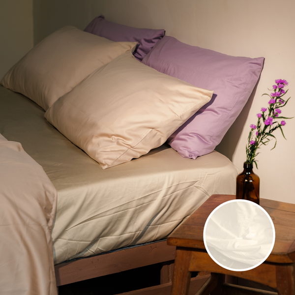 White Organic Cotton Fitted Sheet