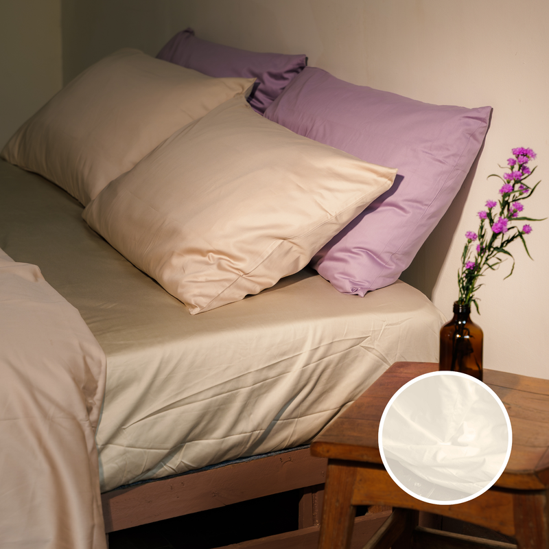 White Organic Cotton Fitted Sheet