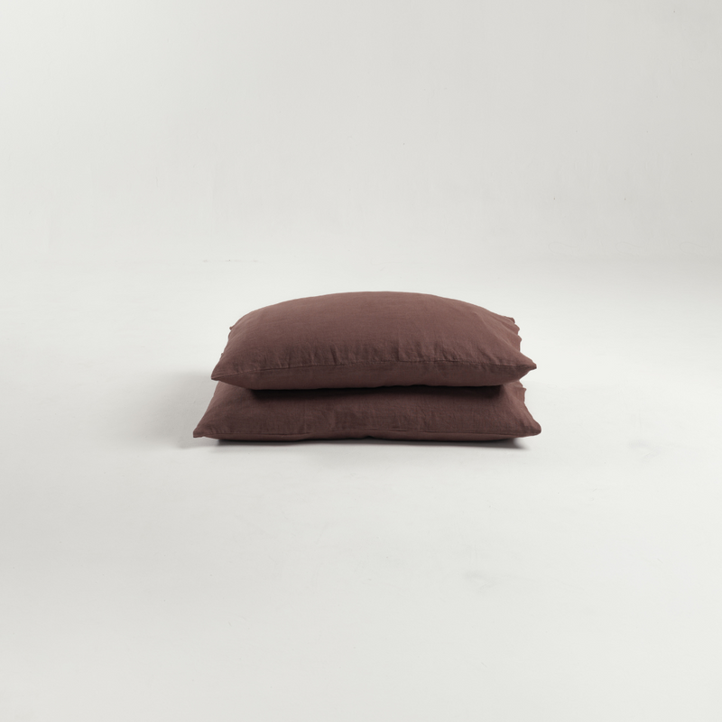 Wood Linen Pillowcases Set (2 pcs)
