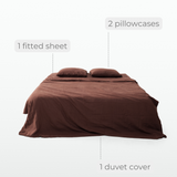 Wood Linen Bedding Set (4 pcs)